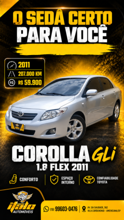 TOYOTA Corolla 1.8 16V 4P GLI FLEX AUTOMÁTICO