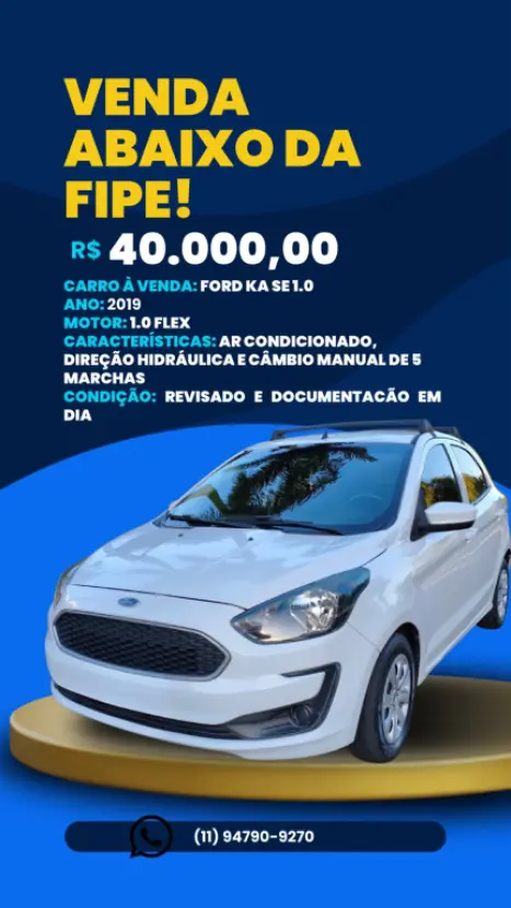 FORD Ka Hatch 1.0 12V 4P FLEX TI-VCT SE, Foto 1