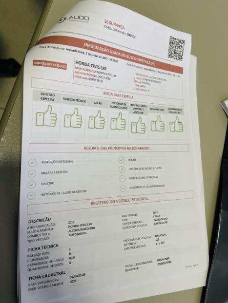HONDA Civic 2.0 16V 4P FLEX LXR AUTOMÁTICO, Foto 11 HONDA Civic 2.0 16V 4P FLEX LXR AUTOMÁTICO, Foto 11