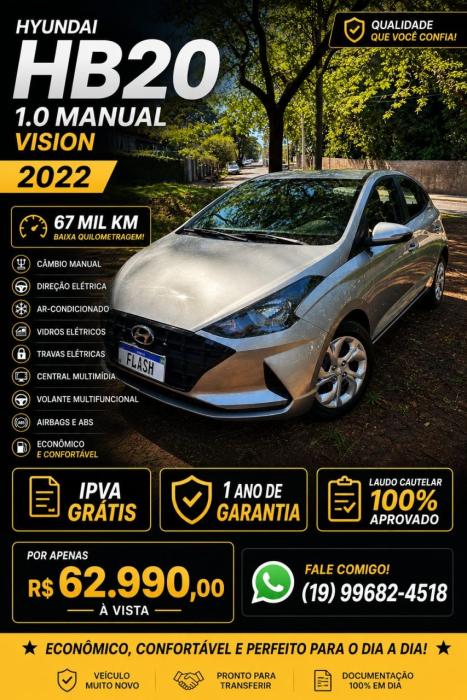 HYUNDAI HB 20 Hatch 1.0 12V 4P FLEX VISION, Foto 1