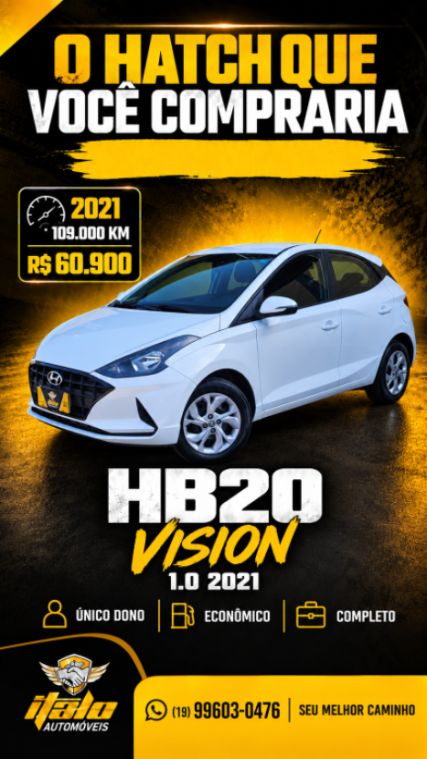 HYUNDAI HB 20 Hatch 1.0 12V 4P FLEX VISION, Foto 1