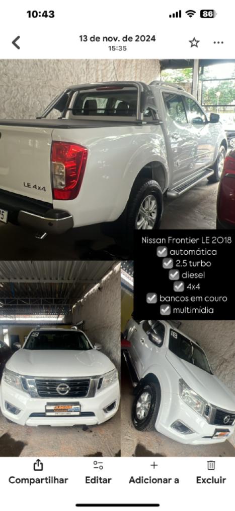 NISSAN Frontier 2.3 16V LE 4X4 CABINE DUPLA BI-TURBO DIESEL AUTOMÁTICO, Foto 2 NISSAN Frontier 2.3 16V LE 4X4 CABINE DUPLA BI-TURBO DIESEL AUTOMÁTICO, Foto 2