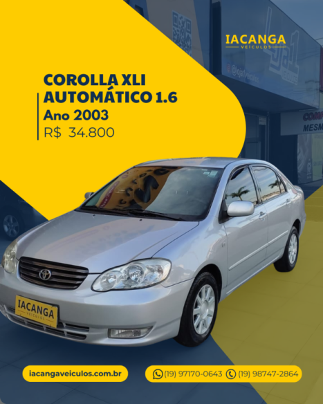 TOYOTA Corolla 1.6 16V 4P XLI AUTOM�TICO, Foto 4