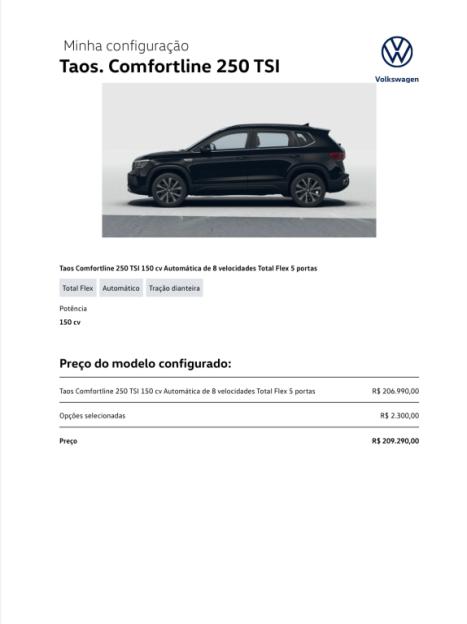 VOLKSWAGEN Taos 1.4 16V 4P FLEX 250 TSI CONFORTLINE AUTOMTICO, Foto 16